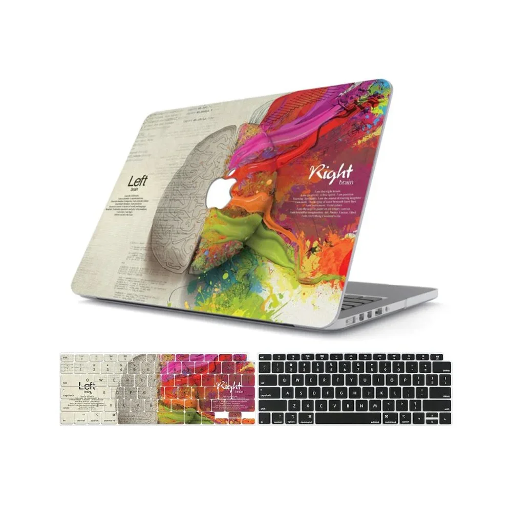 Left & Right Brain Vinyl Skin + Keyboard Cover for MacBook Air 13